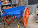 Old cart carefully restored by Cloughmills Men's Shed 