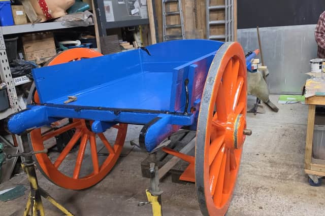 Old cart carefully restored by Cloughmills Men's Shed
