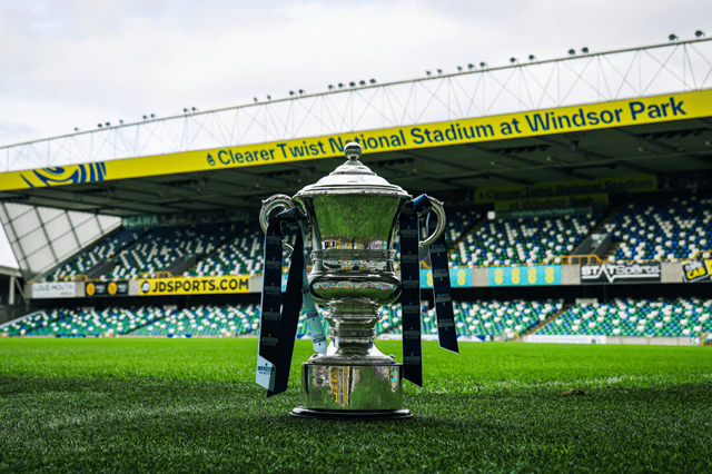 The Clearer Water Irish Cup Trophy.