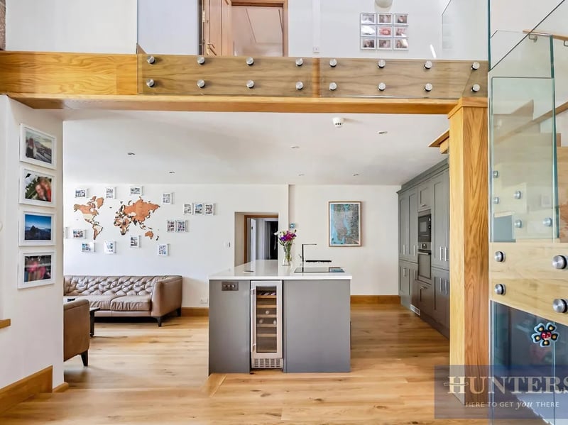 This impressive home immediately showcases the quality of its craftsmanship.