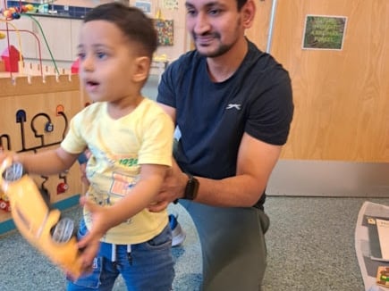 "We really enjoy coming here. He enjoys playing and interacting with the other children. I think he's really improving."