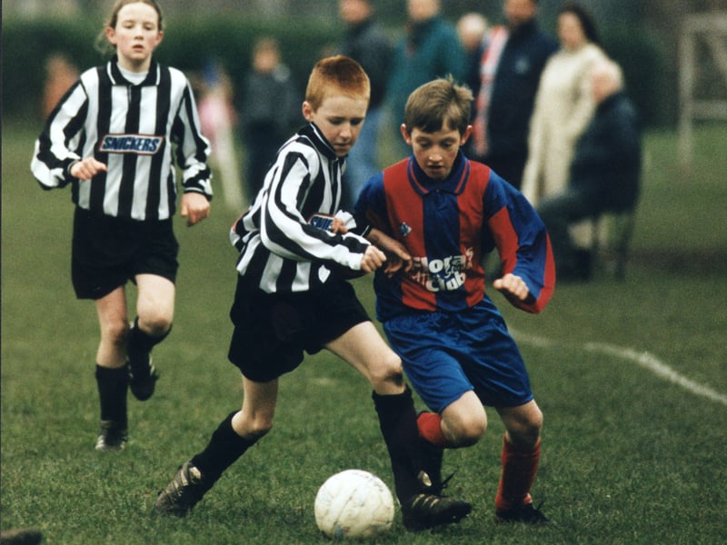 Flora Stevenson Primary taking on Blackhall Primary in February, 1997.