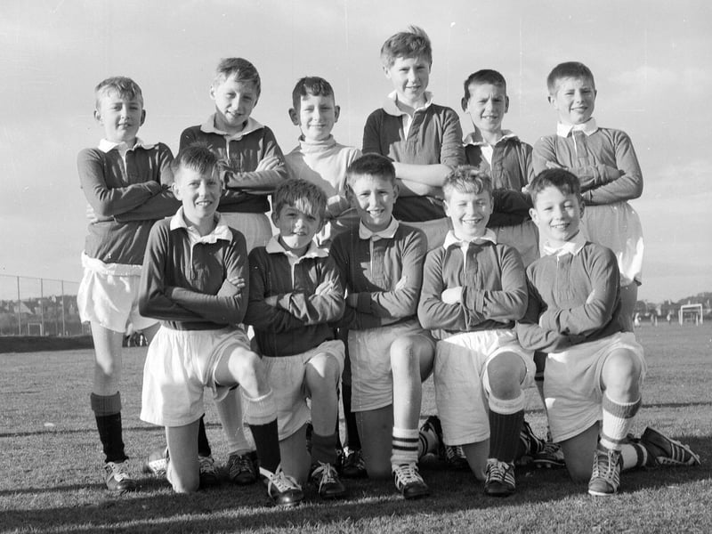 The Dalry Primary School football team in 1963.