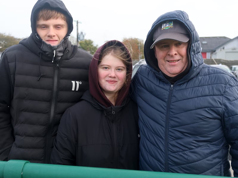 Billy, Patricia and Adam Carey watching Knockaderry versus Bruree