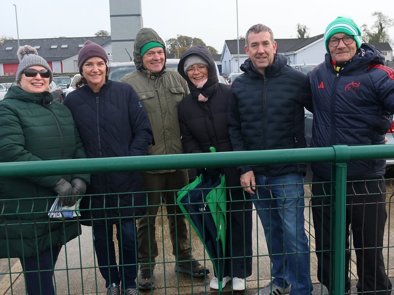 Aine and Mary O'Connor, Teresa and Mark Clarke , James Broderick and Mike O'Connor watching the Intermediate Hurling final