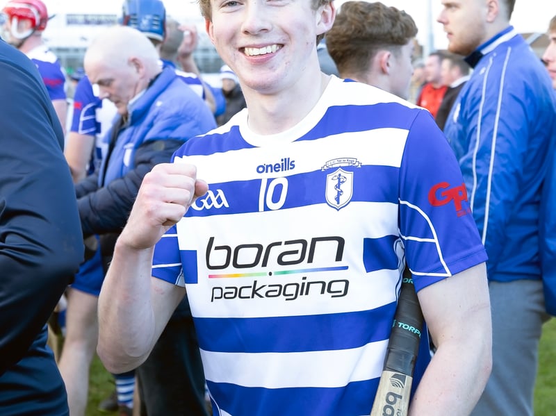 Naas forward Oisin O'Neill at final whistle 