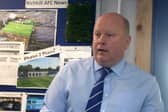 Club Chairman, Neil Megaw speaking at the opening of Richardson Park. ND264123
