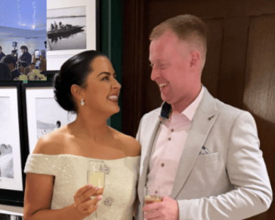 Lisa Marie Leonard and husband Niall Mullins were serenaded by the Westlife star