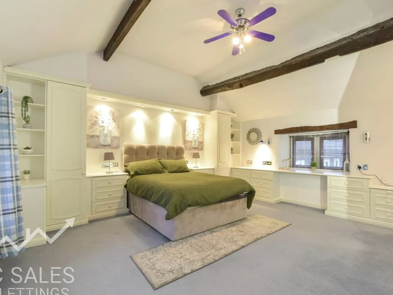 The farmhouse boasts five double bedrooms