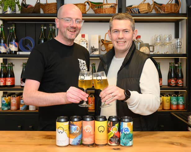 (L-R) Jonathan Mitchell, co-founder of Our Brewery and Michael Crealey, Lead Packaged Buying Manager at Tesco Northern Ireland, toast to the awarded Our Brewery range available at selected Tesco stores across NI.