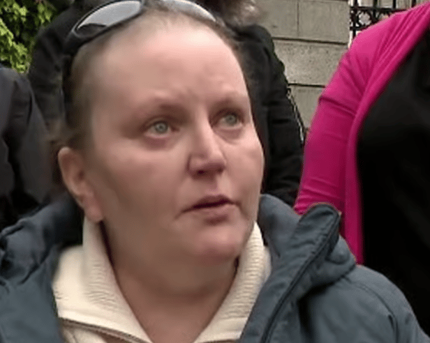 Mary Keane being interviewed on RTÉ News after she received a public apology from Galway University Hospital