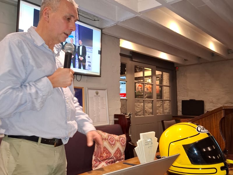 Stephen McMaw gives a talk about Joey Dunlop.
