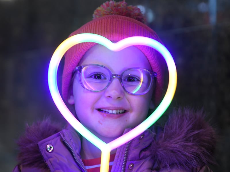 Annie Daniels, 4, at Light Night.