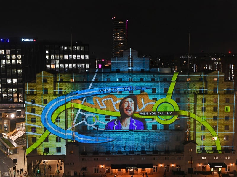 Projection on The Queens Hotel.