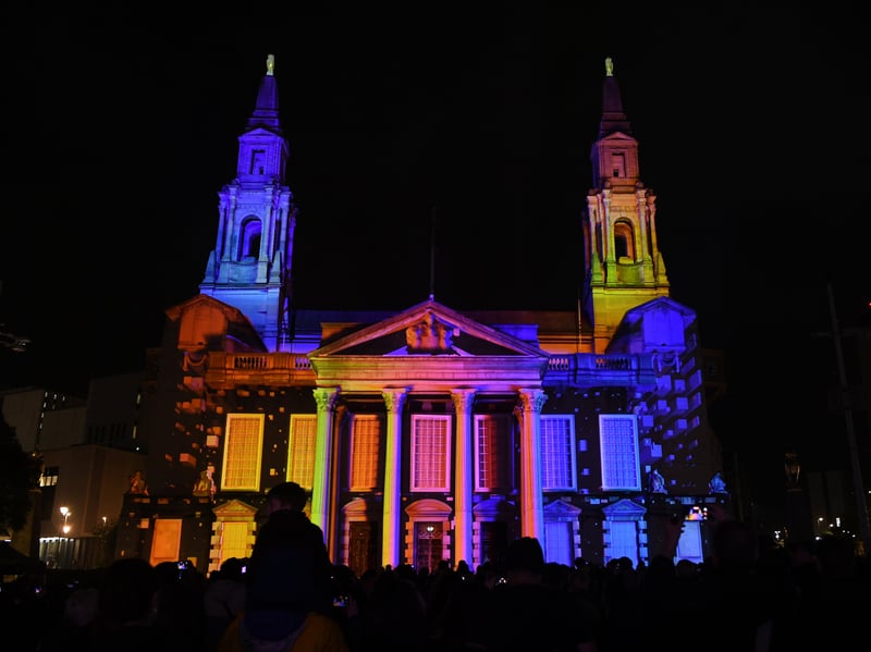 Civic Hall projections.