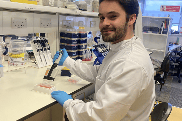 PhD researcher at the University of Galway Nial O'Reilly funded by Breakthrough Cancer Research