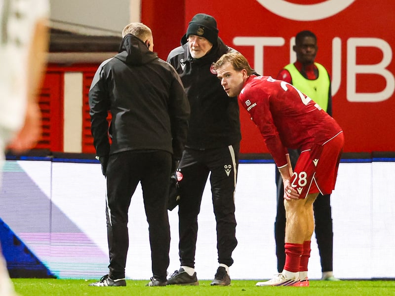 Cadden is "definitely a doubt" for the semi-final with Rangers, according to head coach Robinson, after being forced off in the midweek defeat to Falkirk.