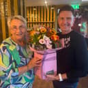 Northern Trust Healthcare Assistant Eleanor Coulter, who is celebrating an extraordinary career milestone after five decades in the health service, pictured with Philip Dawson, Manager at the Roddens Residential Home in Ballymoney.