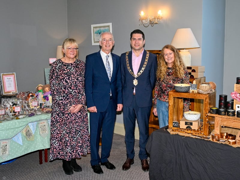 John Coonan and Mayor Andrew McGuinness with Brenda Murtagh and Tracy Higgins