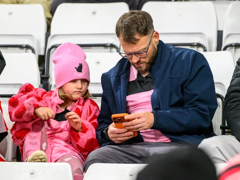 Sunderland fans in action against Brentford at the Stadium of Light in the Carabao Cup. Photo by Chris Fryatt.