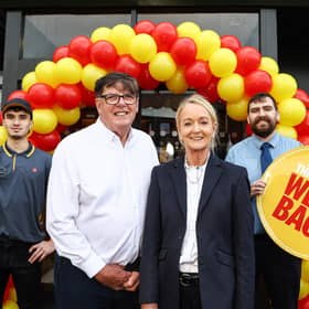 McDonald's Coleraine (L-R) Lennon Langford, Bruce Baillie (Franchisee), Sharon Baillie and Kane Fleming