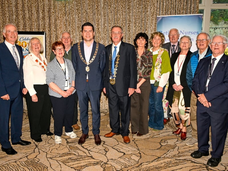 Mayor Andrew McGuinness and Kevin Igoe, National President of the Retired Nurses Association, with Conference committee members