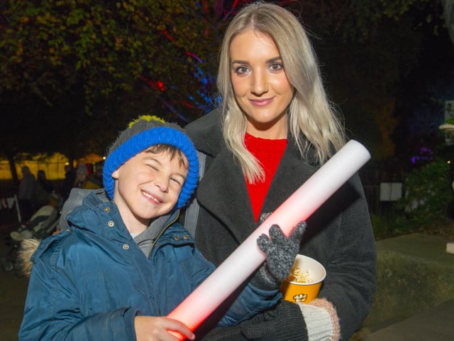 Sheffield's Botanical Gardens Light up the Garden event for Bonfire NightZach Cattley and Francesca Riley