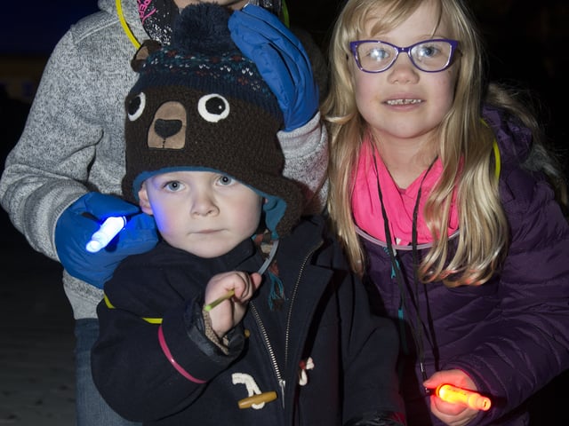Sheffield's Botanical Gardens Light up the Garden event for Bonfire NightBen, Izzy and Thomas enjoy their night