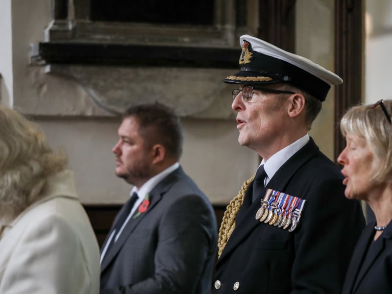 Pictured: Guests at the service.