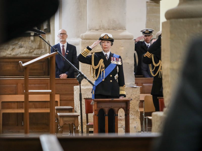 Pictured:  HRH Princess Royal during the Laying Up of the Queen's Colours.