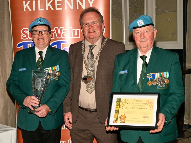 Cpl Michael Dwyer Retired, Cathaoirleach Joe Malone and Pr Billy Dunne (retired)