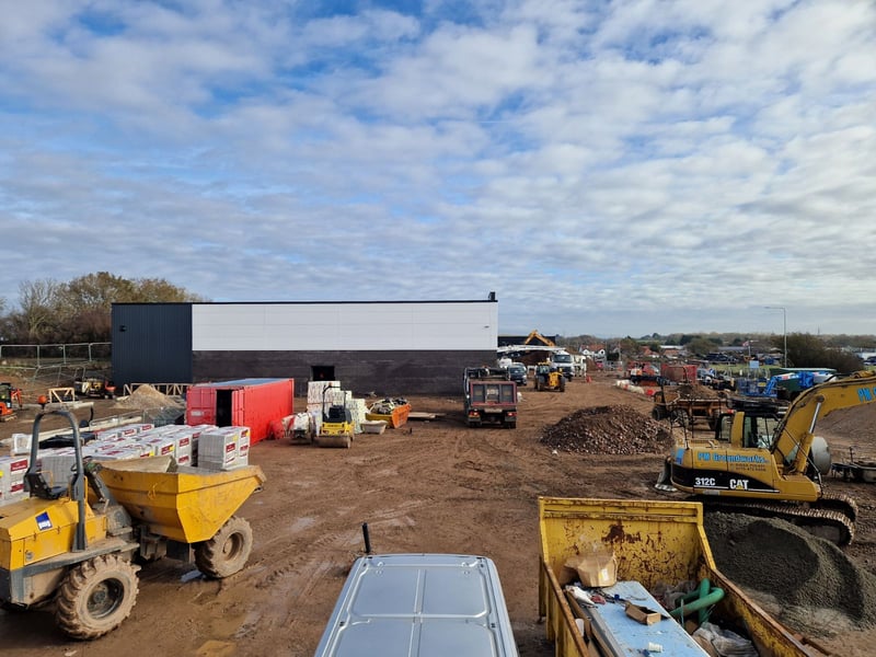 The M&S store in Norcross, Blackpool is taking shape ahead of its scheduled opening in Spring 2027