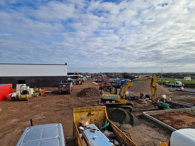 The M&S store in Norcross, Blackpool is taking shape ahead of its scheduled opening in Spring 2027