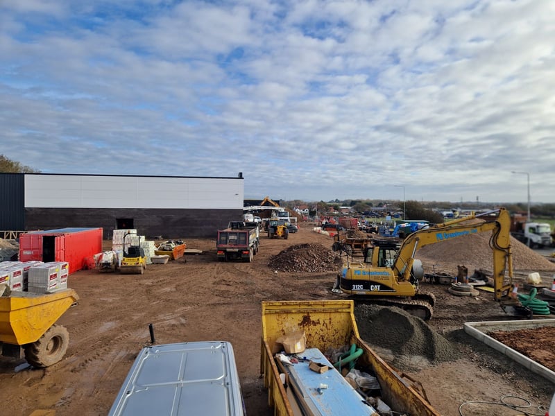 The M&S store in Norcross, Blackpool is taking shape ahead of its scheduled opening in Spring 2027