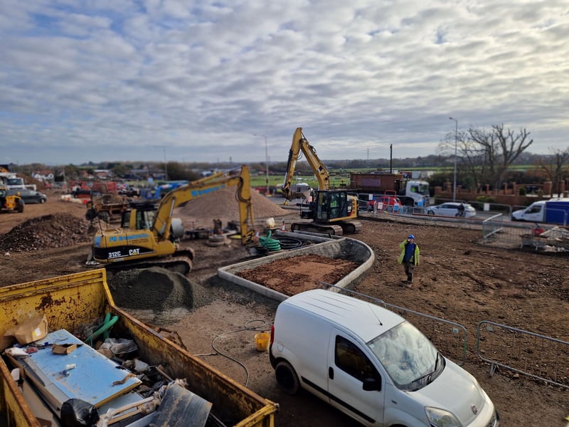 The M&S store in Norcross, Blackpool is taking shape ahead of its scheduled opening in Spring 2027
