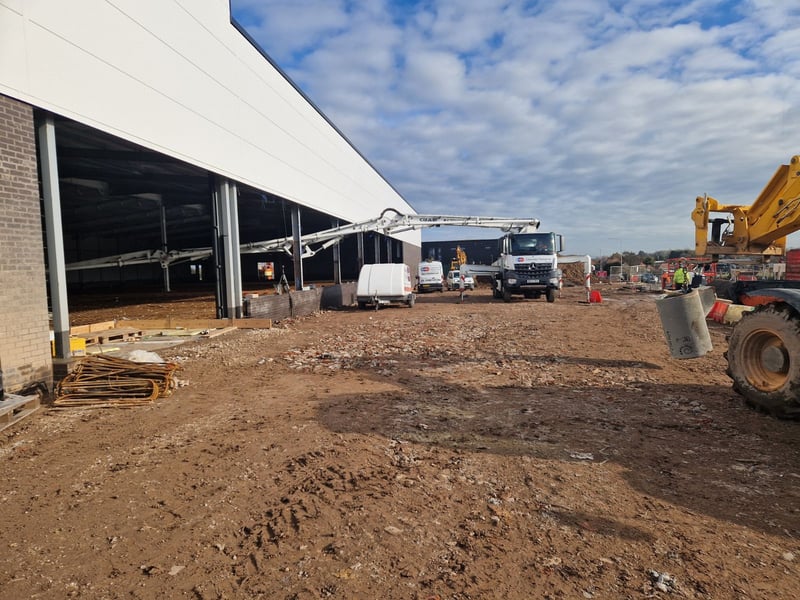 The M&S store in Norcross, Blackpool is taking shape ahead of its scheduled opening in Spring 2027