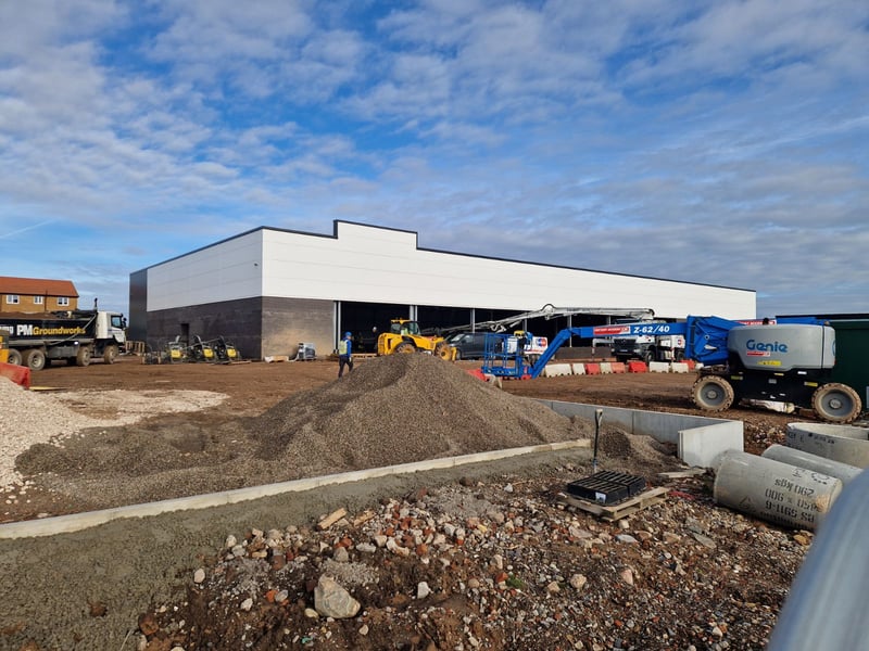 The M&S store in Norcross, Blackpool is taking shape ahead of its scheduled opening in Spring 2027