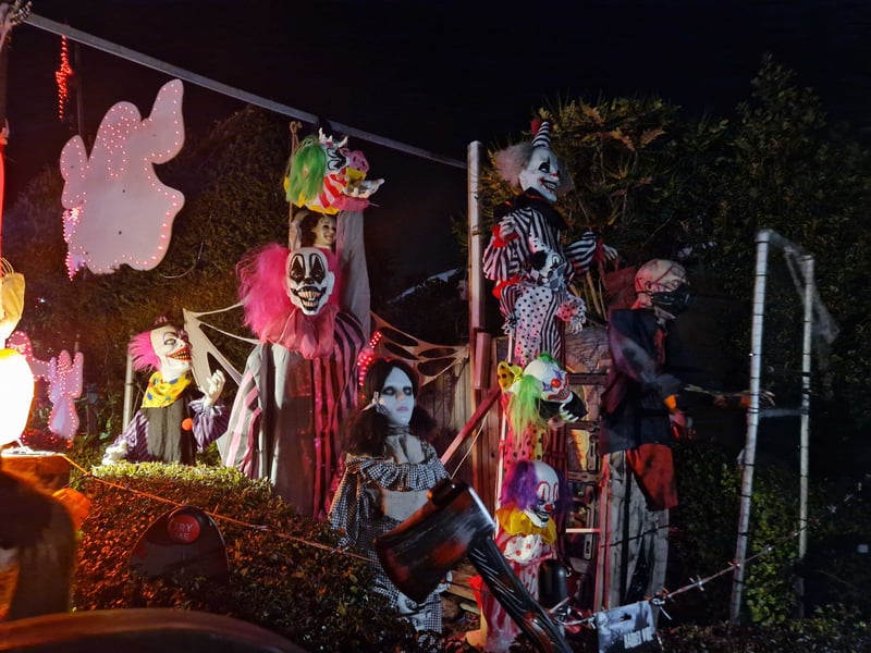 Halloween lights on St Modwena Way, Penkridge