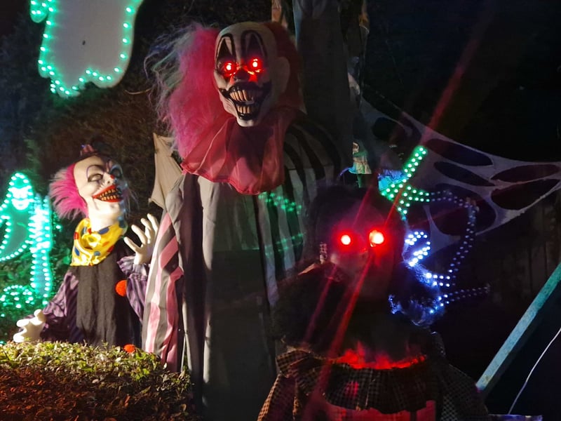 Halloween lights on St Modwena Way, Penkridge