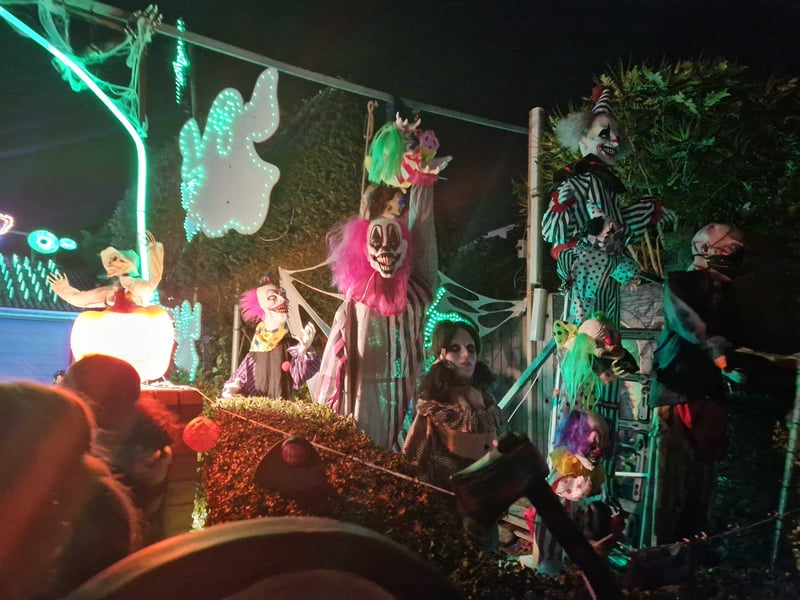 Halloween lights on St Modwena Way, Penkridge