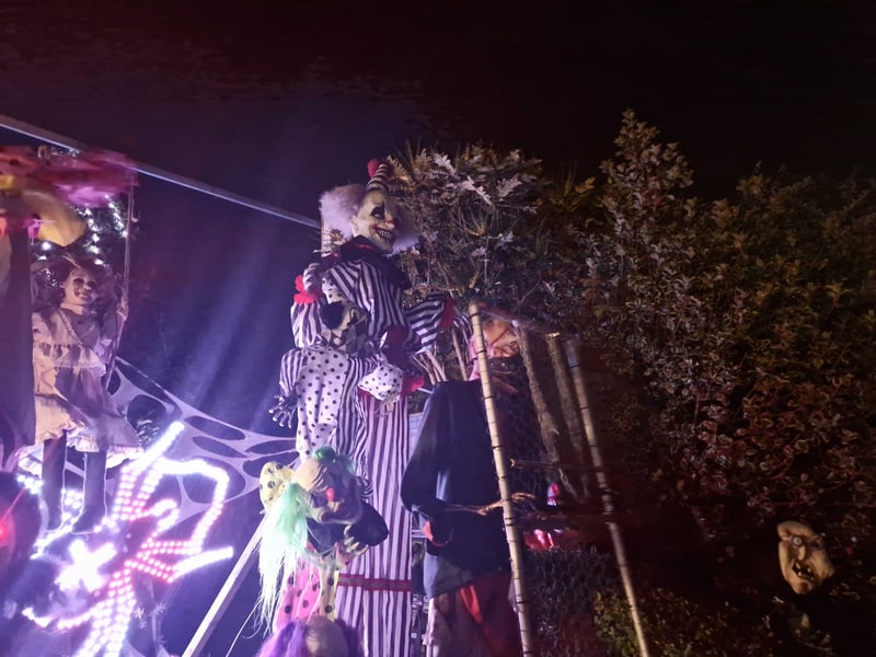 Halloween lights on St Modwena Way, Penkridge