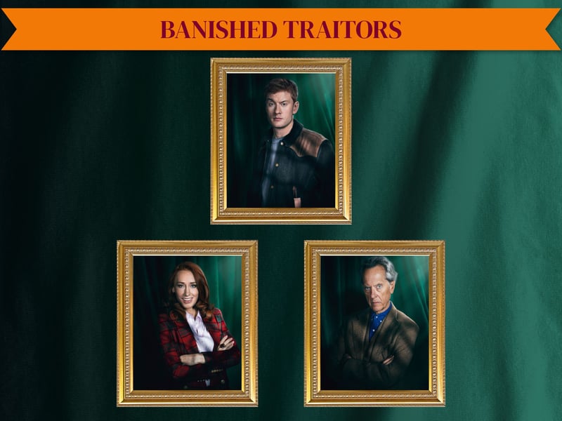 James Acaster came under heat at the round table during episode 9 due to Sharon’s perfume bottle theory. As he didn’t want to be a Traitor, he took the moment to confess, lifting a weight off of his chest — and also helping take the suspicions off his fellow Traitors Maya Jama and Kenny. This means that the Faithful have successfully banished THREE Traitors. Richard E. Grant rather unwisely admitted to being a Traitor right after he was selected as one, leading to his banishment in episode 3. After he left, Maya Jama and James Acaster chose to recruit Professor Hannah Fry to their cause, which saw suspicions turn in her direction after her mysterious survival. Fry was banished during episode 5.
