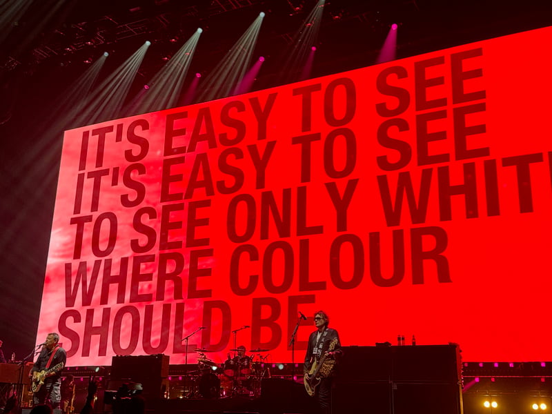 The bands are taking turns headling on the tour, but both play for the same amount of time.
