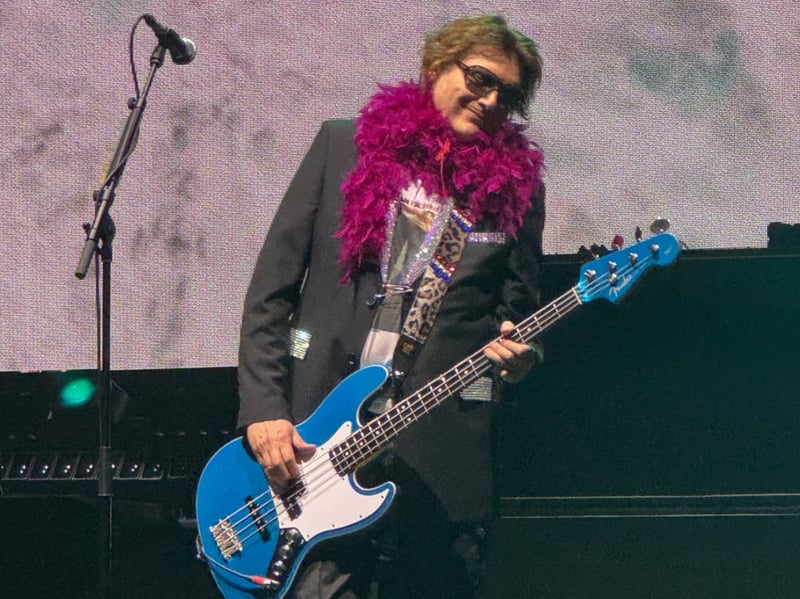 Nicky Wire found time for a costime change mid-set.