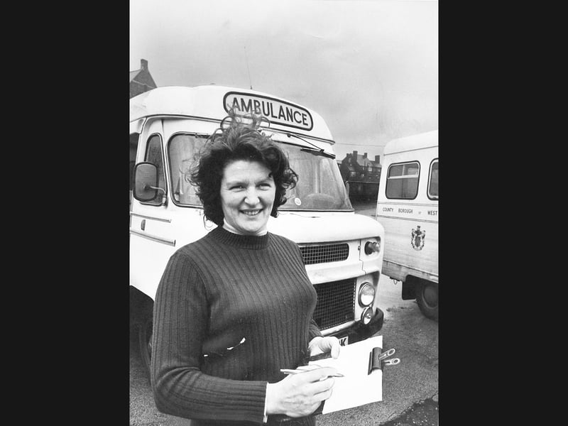 Clipboard in hand, mother of three Sheila Hawkins stands proudly before an ambulance in February 1974 after making local history as the service's first ever female driver. Living in Fallowfield Road, Orchard Hills, Walsall, and formerly a nursing assistant at St Margaret's Hospital in Great Barr, Sheila applied simply because she loved driving, only discovering at her interview that she was breaking new ground for the service. Her initial weeks were spent training in first aid and learning the ropes alongside an experienced crewman based at Tipton ambulance station. Do you remember Mrs Hawkins taking the wheel in West Bromwich and Tipton, or recall the arrival of the area's first women ambulance drivers in 1974?