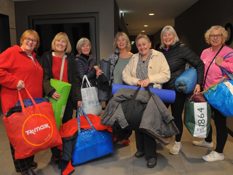 Friends from St Mary's Church in Horsforth, regulars at the event, arrive fully loaded