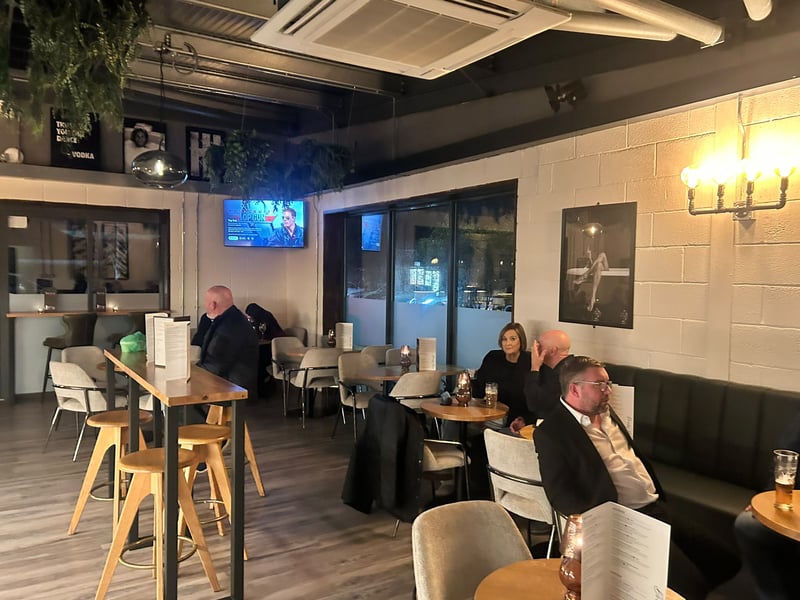 The bar was busy on opening night on Thursday