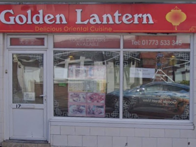 Golden Lantern, a takeaway at Loscoe Road in
Heanor, was inspected on September 25 and has since received a four-out-of-five food hygiene rating.