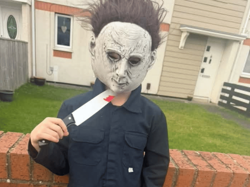 Brodie as Michael Myers.