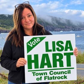 Lisa Hart in Flatrock Newfoundland, an election poster just like this one travelled all the way to the north coast of Northern Ireland.  